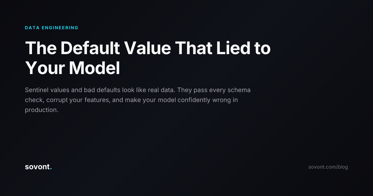 The Default Value That Lied to Your Model — Sovont