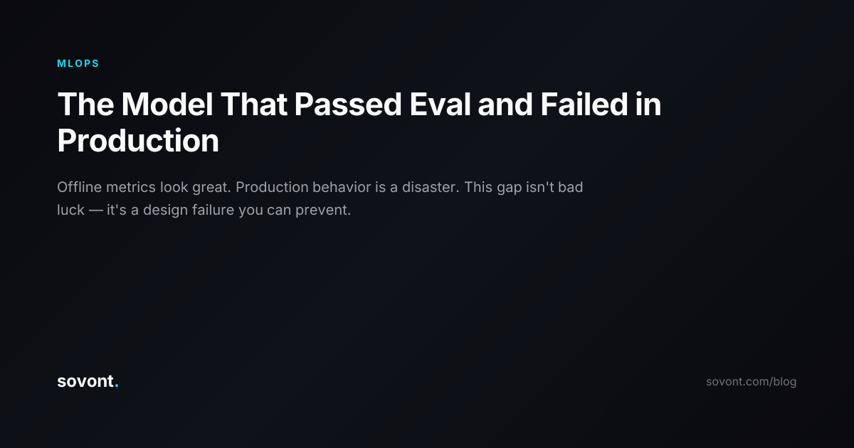 Model Config Fail The Model That Passed Eval and Failed in Production — Sovont